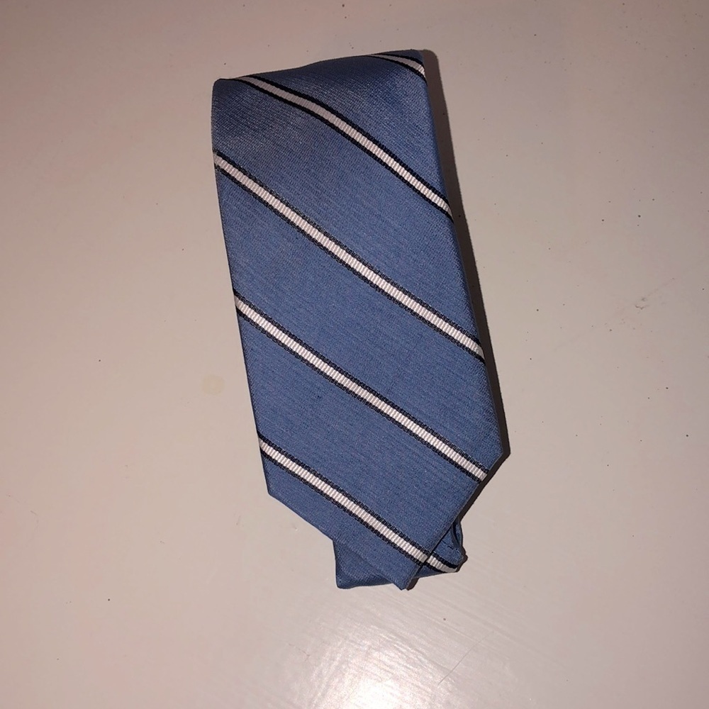 Jos A Bank 1905 blue striped silk tie NWT